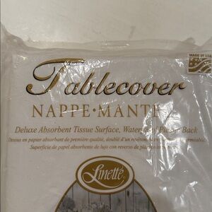 Ivette White Tablecovers 7 Piece Package NWT SEALED IN PACKAGING